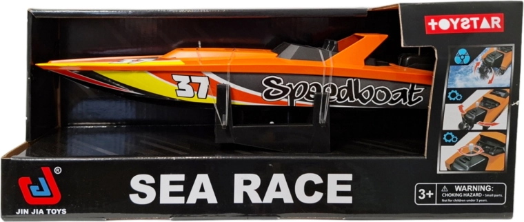 Bateau à moteur à remontoir de course – orange
