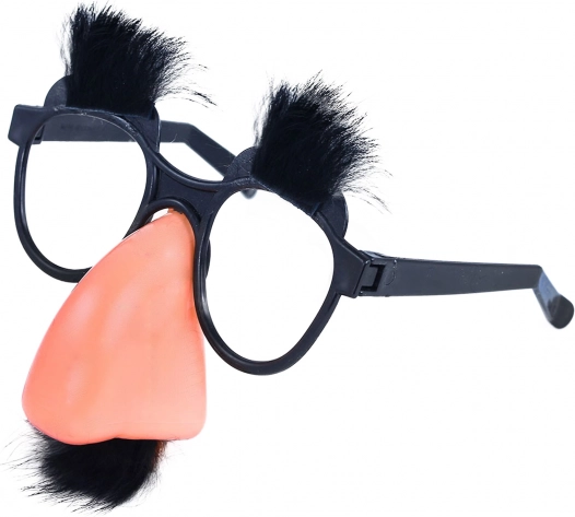 Lunettes amusantes avec nez et moustache