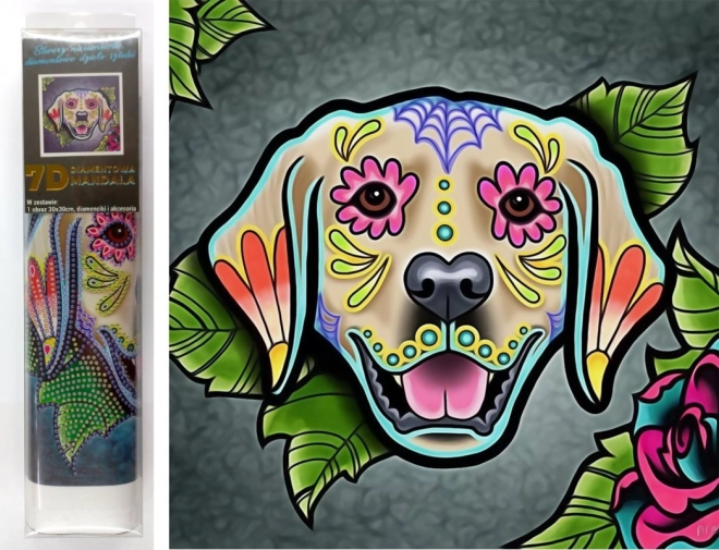 Peinture diamant 7D labrador 30 × 30 cm