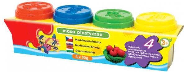 Pâte à modeler – lot de 4 pots (4 couleurs)