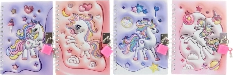 Carnet avec cadenas Licorne