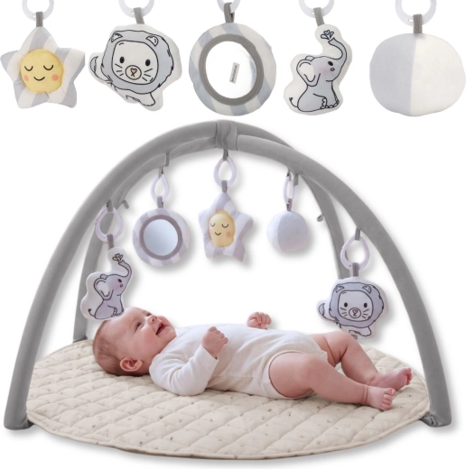 TinyMini tapis d’éveil éducatif Nature avec arceaux