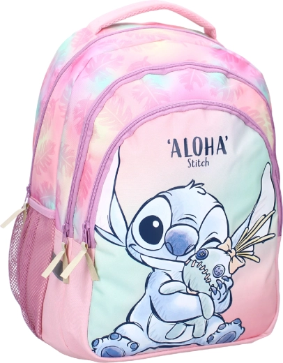 Sac à dos scolaire Disney Stitch Wild Energy aloha rose-bleu 35 l