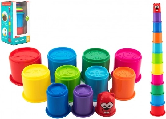Tasses empilables colorées pour enfants