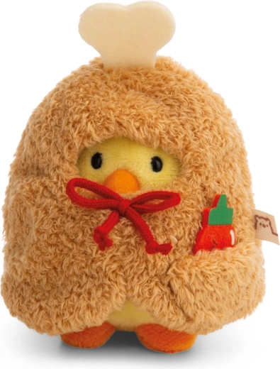 Poussin en peluche NICI MyMochi Tschieps 8 cm en costume de pilon de poulet avec sauce chili – coffret cadeau