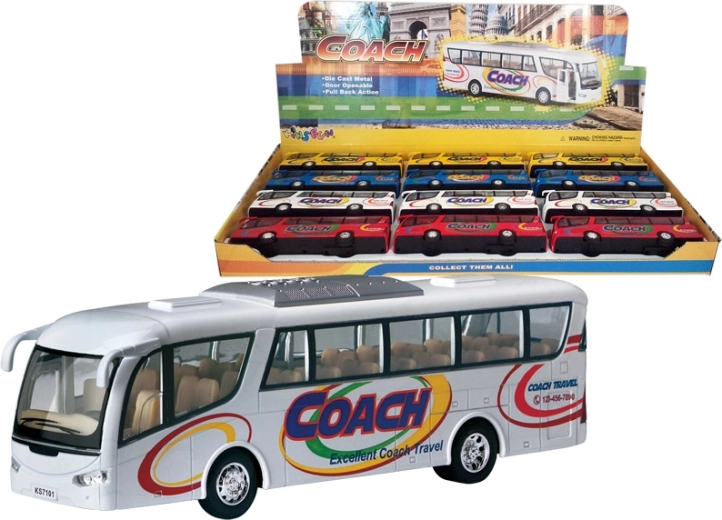 Modèle de bus en métal à friction, 4 variantes