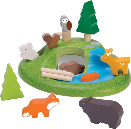 PlanToys – ensemble d’animaux de la forêt et paysage