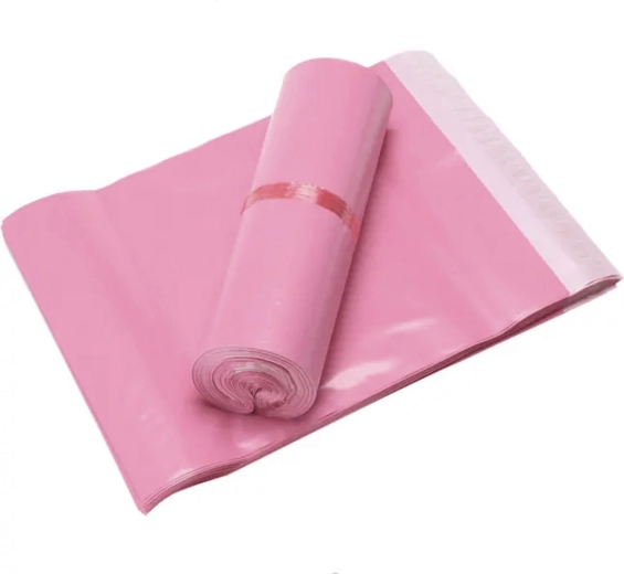 Poly mailers roses B3 400 × 500 mm, lot de 50 pcs – enveloppes adhésives robustes