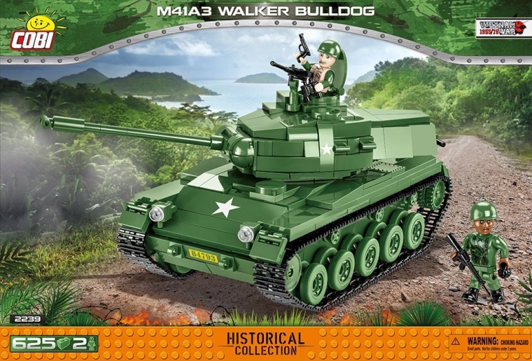 Kit de construction du char M41A3 Walker Bulldog – char de reconnaissance léger américain