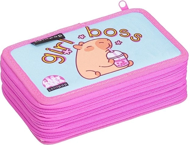 LizzyCard trousse textile capybara à 3 compartiments