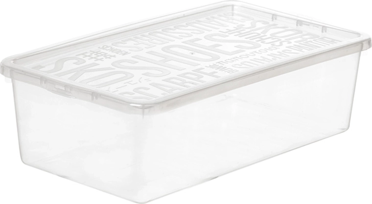 Boîte à chaussures transparente avec couvercle 4 l