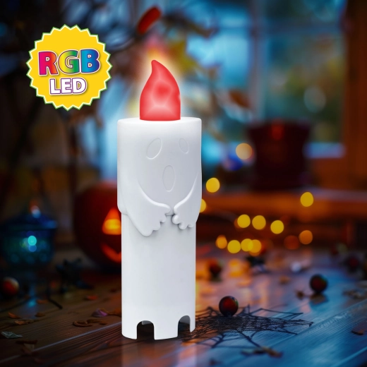Lanterne LED d'Halloween en forme de fantôme avec lumière colorée