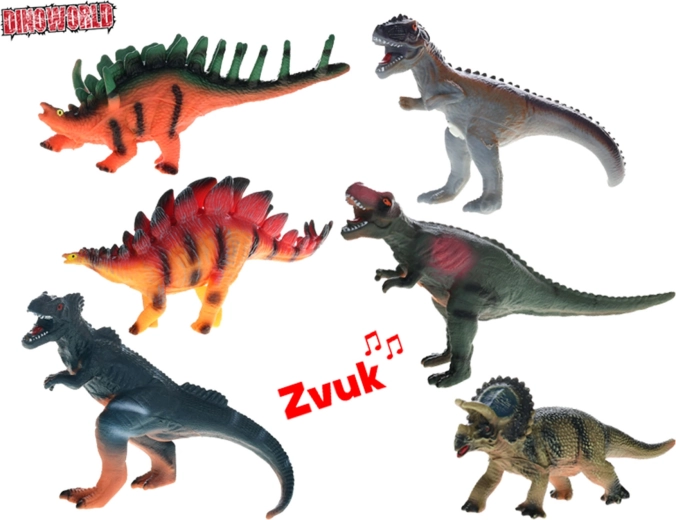 Figurine de dinosaure avec son Dinoworld 23–25 cm - 1 pièce