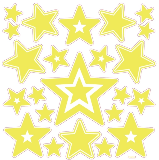 Autocollants muraux 3D phosphorescents – étoiles