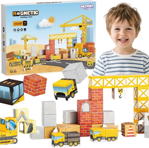 Woopie blocs de construction magnétiques Chantier 49 pcs
