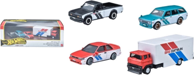 Hot Wheels set premium de 4 voitures BRE Datsun