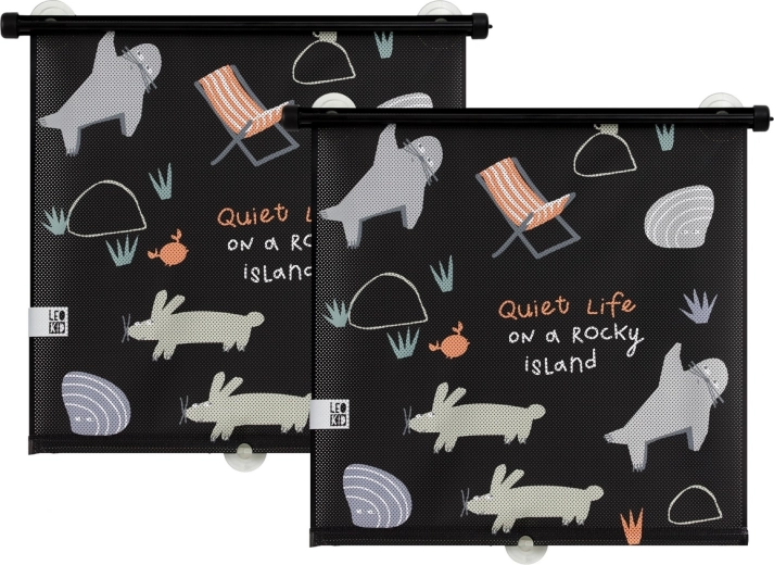 LEOKID pare-soleil pour voiture 2 pcs Rocky Island