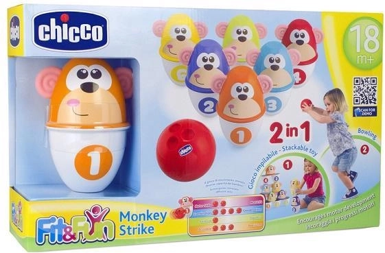 Chicco quilles Singes joyeux, 6 pcs (à partir de 18 mois)