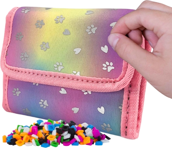 Portefeuille Pixie Crew enchanted hearts & paws – rose avec cœurs et pattes