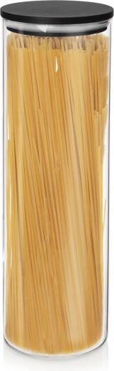 Bocal en verre pour aliments secs avec couvercle et joint 1,5 l