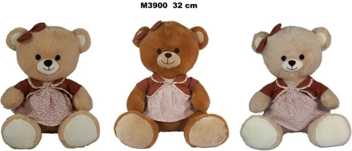 Ours en peluche habillé 32 cm - 1 pièce