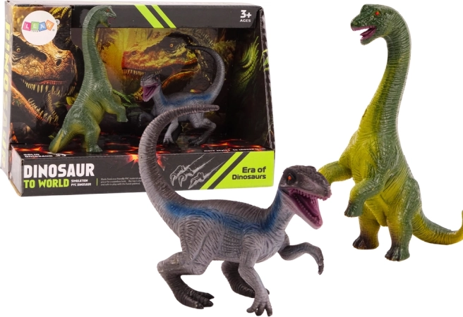 Set de figurines dinosaures – brachiosaure et vélociraptor (2 pcs)