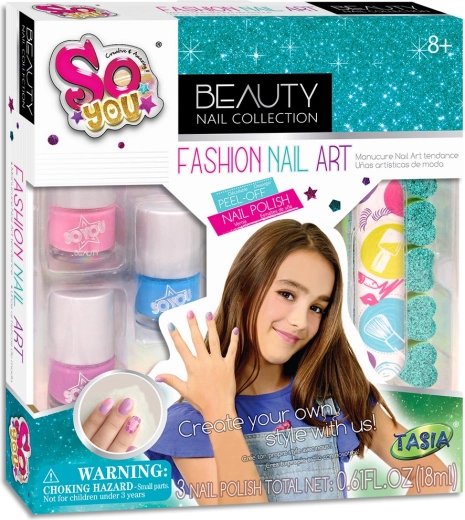 Tasia – coffret de manucure tendance pour enfants – 3 vernis, lime et séparateur d’orteils