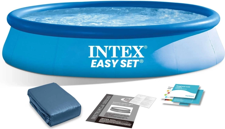 Piscine de jardin autoportante 305 × 76 cm avec bâche de couverture INTEX