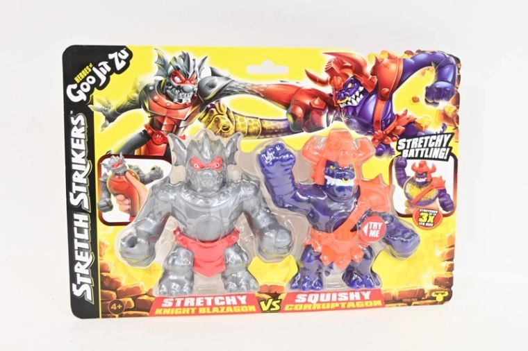 Goo Jit Zu squishy et extensible, pack de 2 : Blazagon et Corruptagon