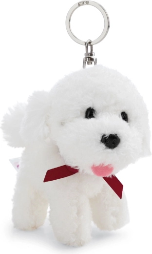Porte-clés NICI peluche bichon 10 cm