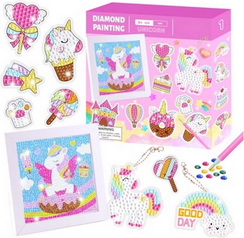 kit créatif DIY – peinture diamant avec cadre et accessoires