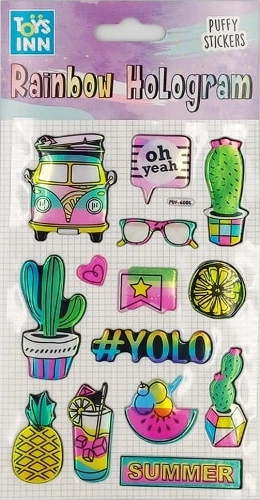 Autocollants holographiques Rainbow Summer