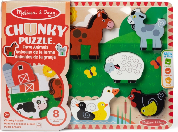 Puzzle chunky en bois ferme MELISSA & DOUG