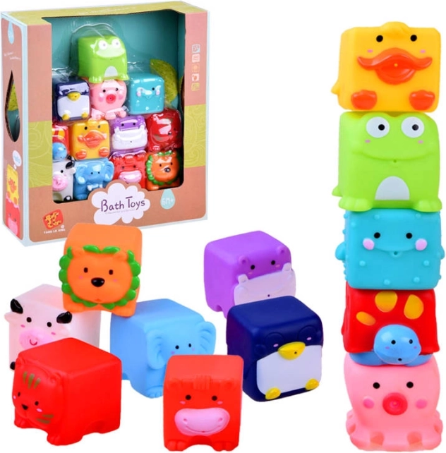 Animaux de bain en caoutchouc, 12 pièces