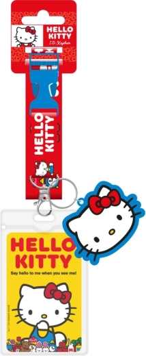 Lanière Hello Kitty pour le cou avec pendentif et étui pour ID