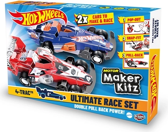 Coffret HW Bladez Maker Kitz Make Race avec 2 petites voitures - 1 pièce