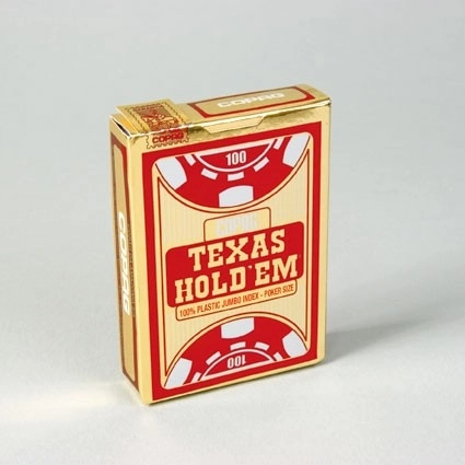 Cartes de poker Texas Jumbo rouges