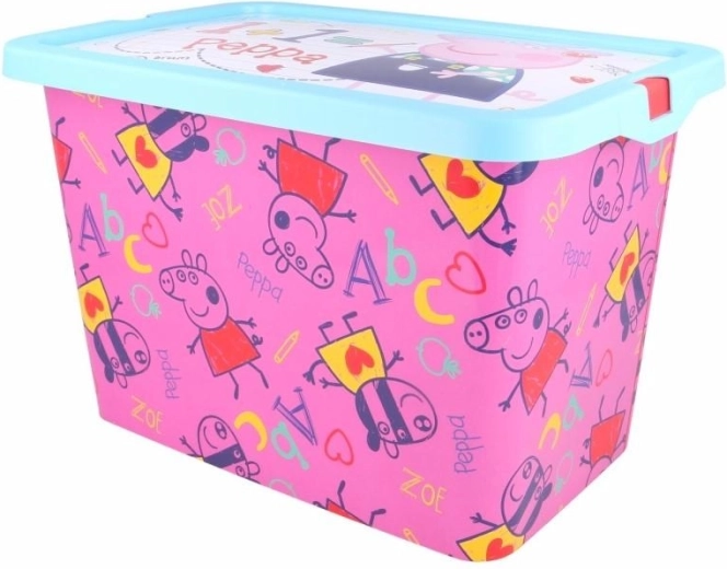 Boîte de rangement avec couvercle à clip Peppa Pig