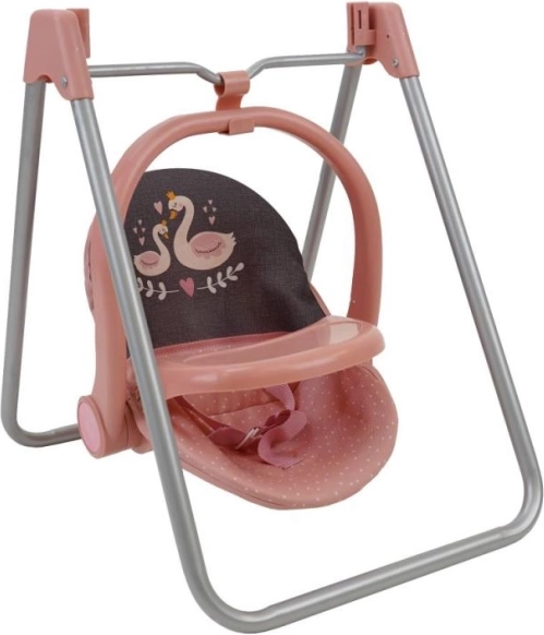 Set pour poupées 3 en 1 Cygne – chaise haute, transat et siège auto