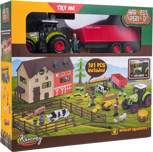 Méga ferme avec tracteur et accessoires
