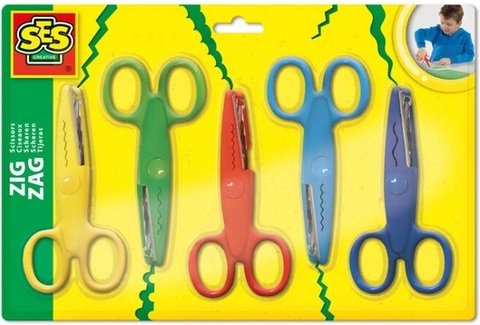 SES ciseaux décoratifs crantés et ondulés – lot de 5