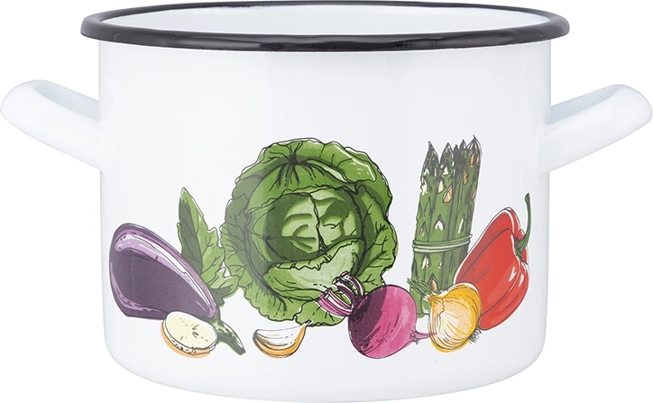 Casserole émaillée avec couvercle 1,5 l