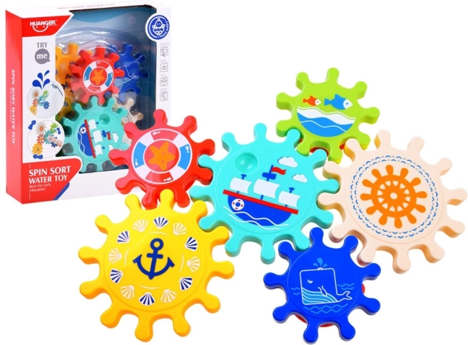 Engrenages colorés pour l'eau