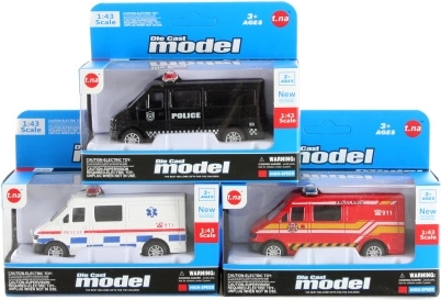 Petite voiture de secours en métal à friction