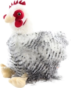 Poule en peluche avec œuf 20 cm écoresponsable