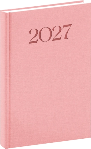 Agenda quotidien Notique Biella 2027 rose 15 × 21 cm