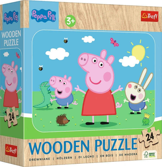 Puzzle en bois PEPPA PIG 24 pièces
