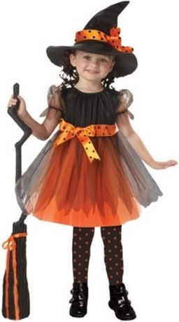 Costume de sorcière pour enfant avec chapeau M