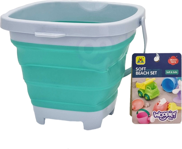 Seau en silicone pliable WOOPIE, bleu, 5 l