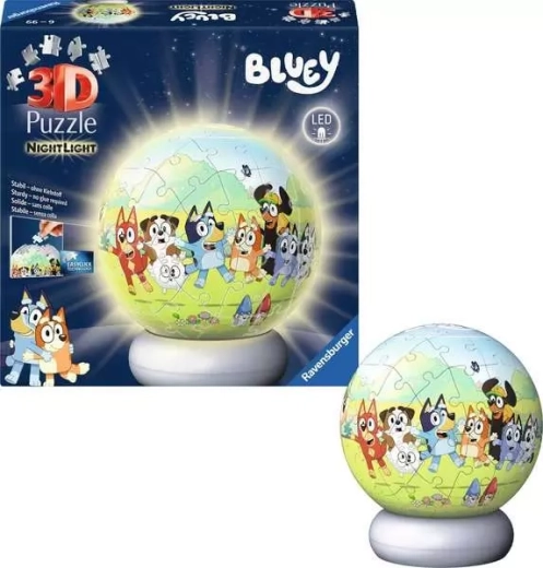 Puzzle 3D lumineux BLUEY édition nocturne 72 pièces